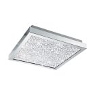 Chromen design plafondlamp glas, Aarnoud, 16W, 4000K LED