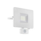 Witte buiten wandlamp met bewegingssensor aluminium, Joey, IP44