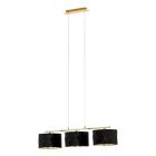 Zwarte design hanglamp stof, Wessel