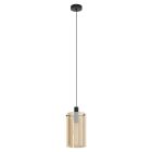 Amberkleurige moderne hanglamp glas, Ritesh