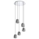 Moderne hanglamp rookglas, Gauke