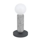 Antraciete landelijke tafellamp, Patrycja, staal