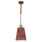 Roestkleurige landelijke hanglamp staal, Everardus