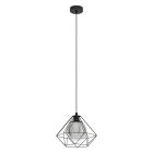 Zwarte industriële hanglamp staal, Yuen