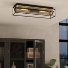 Zwarte industriële plafondlamp aluminium, Mauricio