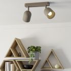 Bruine vintage plafondspot staal, Tjitte