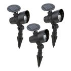 Zwarte prikspot kunststof, Zora, 1W, 3000K LED, IP44, met schakelaar