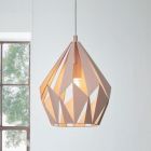 Roze design hanglamp metaal, Acri