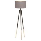 Bruine moderne driepoot vloerlamp, Anish, hout