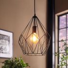 Zwarte industriële hanglamp metaal, Acri