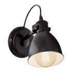 Zwarte industriële wandlamp metaal, Lavinio