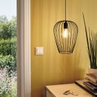 Zwarte industriële hanglamp metaal, Kitana