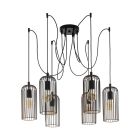 Zwarte industriële hanglamp staal, Silje