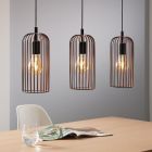 Zwarte industriële hanglamp staal, Silje