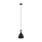 Zwarte retro hanglamp metaal, Alain