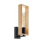 Zwarte moderne wandlamp, Elroy, staal