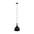 Zwarte retro hanglamp metaal, Alain