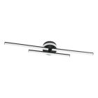 Zwarte design plafonnière kunststof, Vidya, 20W, 4000K LED, 3-staps dimbaar