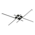 Zwarte design plafonnière kunststof, Vidya, 20W, 4000K LED, 3-staps dimbaar