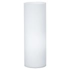 Witte design tafellamp glas, Basken, met schakelaar