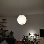 Nikkelen moderne hanglamp glas, Dave