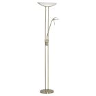 Brava bronzen vloerlamp stijlvolle glaskap