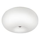 Nikkelen design plafonnière glas, Skyler