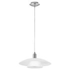 Witte design hanglamp glas, Lariana