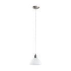 Witte design hanglamp glas, Lariana