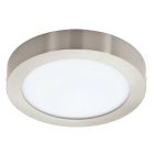 Nikkelen smart plafondlamp kunststof, Geraldo, 16,5W, warm tot koud wit verstelbare LED, IP44