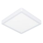 Witte plafonnière kunststof, Geraldo, 17W, 3000K LED