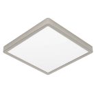 Nikkelen plafonnière kunststof, Geraldo, 20,5W, 3000K LED