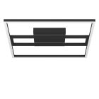 Zwarte moderne smart plafondlamp aluminium, Cecilia, 21W, warm tot koud wit verstelbare LED