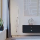 Bruine design vloerlamp staal, Tevin, 20W, 4000K LED, met schakelaar