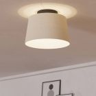 Zwarte moderne plafondlamp stof, Siham
