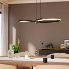 Zwarte moderne hanglamp aluminium, Thekla, 21W, 3000K LED