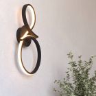 Zwarte moderne wandlamp aluminium, Thekla, 11,4W, 3000K LED