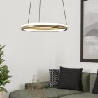 Koperen moderne hanglamp kunststof, Madhvi, 20W, warm tot koud wit verstelbare LED, met afstandsbediening