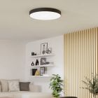 Zwarte moderne smart plafondlamp kunststof, Germen, 36,5W, RGBW LED, met afstandsbediening
