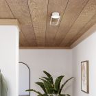 Witte design plafondlamp staal, Constance, 24W, white switch LED