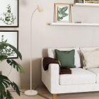 Bruine moderne vloerlamp staal, Sahila, met schakelaar