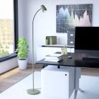 Groene moderne vloerlamp staal, Sahila, met schakelaar
