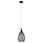 Zwarte design hanglamp glas, Maritima