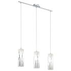 Chromen design hanglamp glas, Ilyas