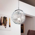 Chromen design hanglamp glas, Zakria