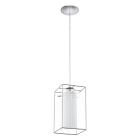 Chromen industriële hanglamp glas, Aprica