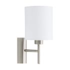 Witte moderne wandlamp stof, Abano, met schakelaar