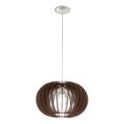 Bruine landelijke hanglamp hout, Kiran