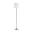 Witte moderne vloerlamp stof, Abano, met schakelaar