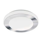 Chromen plafondlamp kunststof, Amina, 11W, 3000K LED, IP44